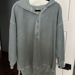 Aerie Sage Ribbed Knit Top